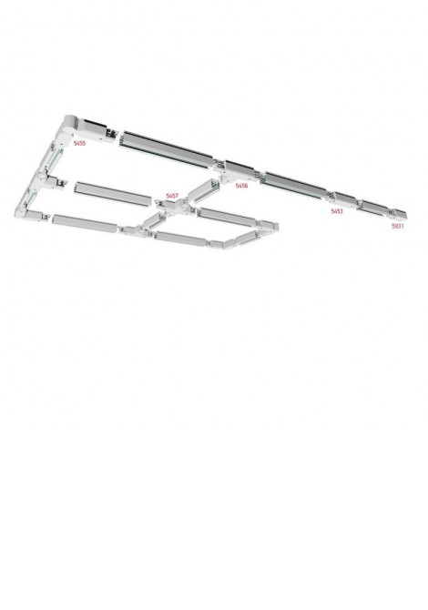 (Preview 4) Ράγα για σποτ αλουμινίου λευκή 2μέτρα SPOTLIGHT