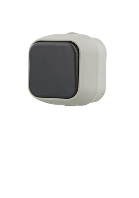 (Preview 1) Διακόπτης απλός επίτοιχος στεγανός γκρι IP54 GEYER
