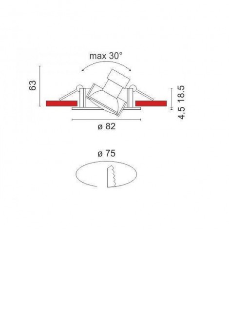 (Preview 2) Σποτ χωνευτό κινητό στρογγυλό GU10 νίκελ ματ SPOTLIGHT