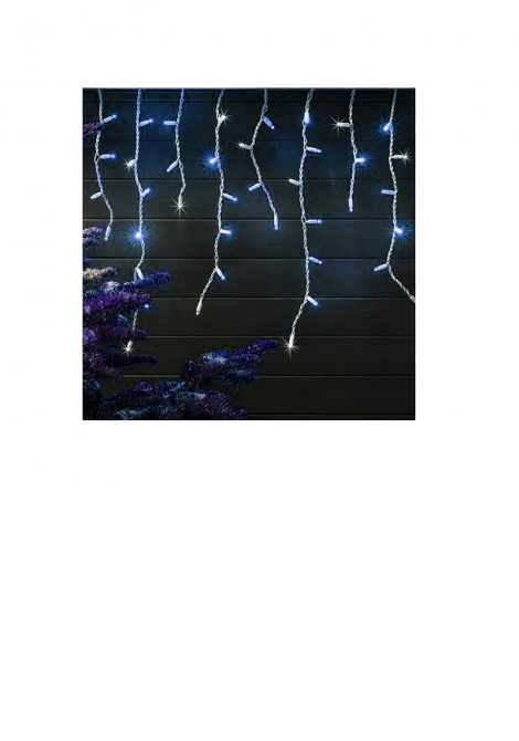 (Preview 1) Χριστουγεννιάτικα λαμπάκια εσωτερικού & εξωτερικού χώρου βροχή 100LED ψυχρό σταθερά επεκτεινόμενα 3m