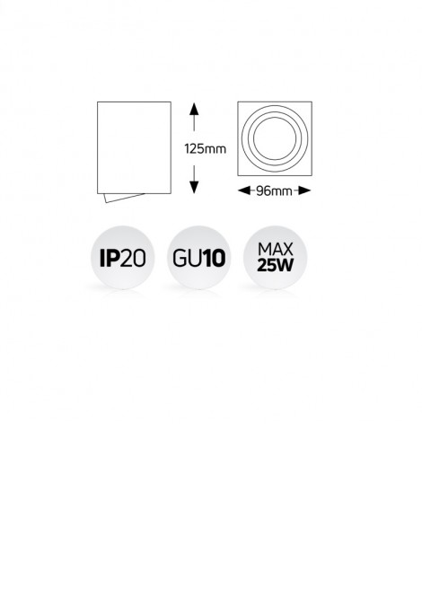 (Preview 2) Σποτ επίτοιχο στρογγυλό μαύρο D96 GU10 GEYER
