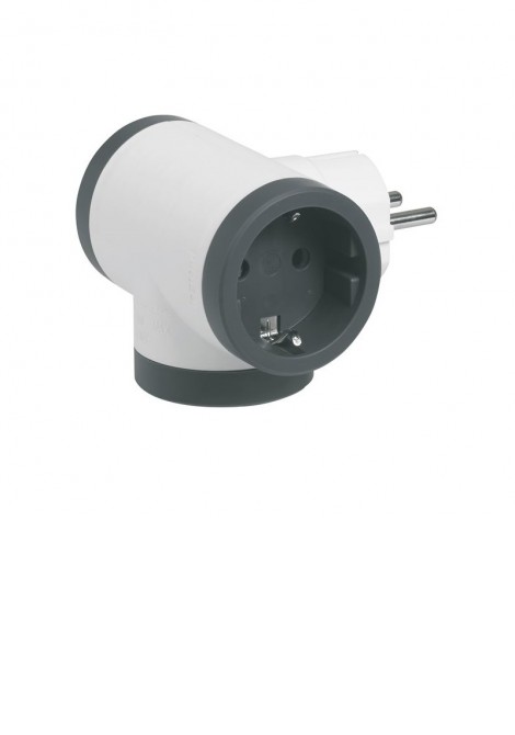 (Preview 3) Πολύπριζο 3 φις σούκο λευκό-μαύρο LEGRAND