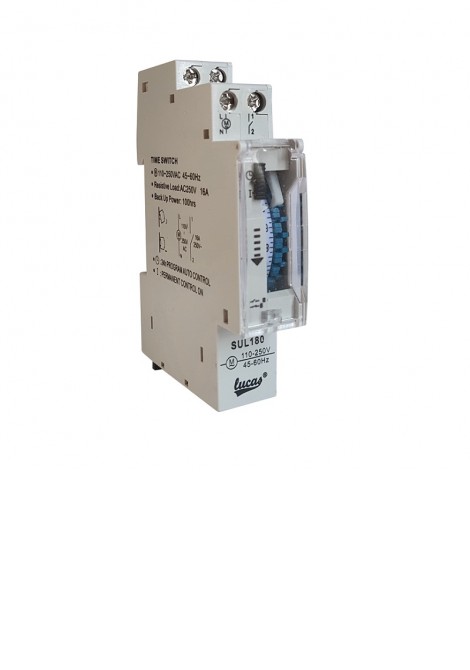 (Preview 1) Χρονοδιακόπτης ράγας αναλογικός 16A 230V με εφεδρεία LUCAS
