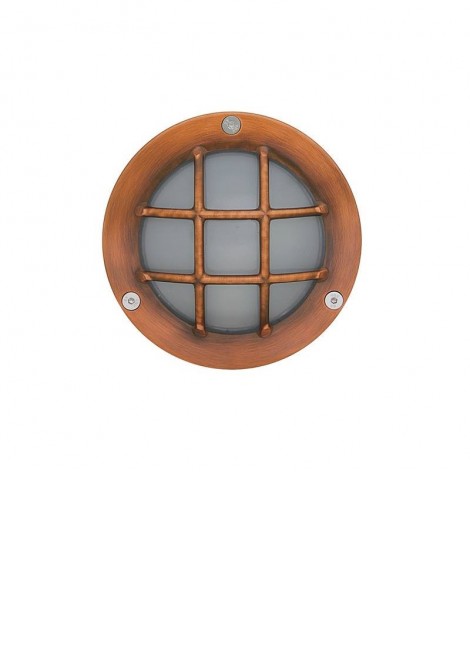 (Preview 1) Χελώνα ορειχάλκινη στρογγυλή Brass Antique Copper με πλέγμα G9 IP64 LIGHTUP