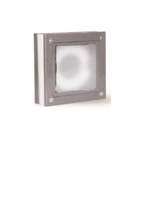 (Preview 1) Απλίκα τοίχου τετράγωνη διπλού φωτισμού αλουμίνιο γκρι LED IP64 LIGHTUP