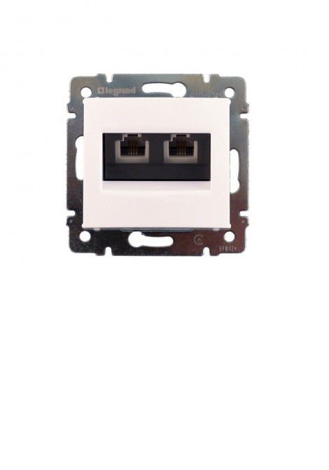 (Preview 1) Valena πρίζα τηλεφώνου RJ11 2 έξοδοι λευκή LEGRAND