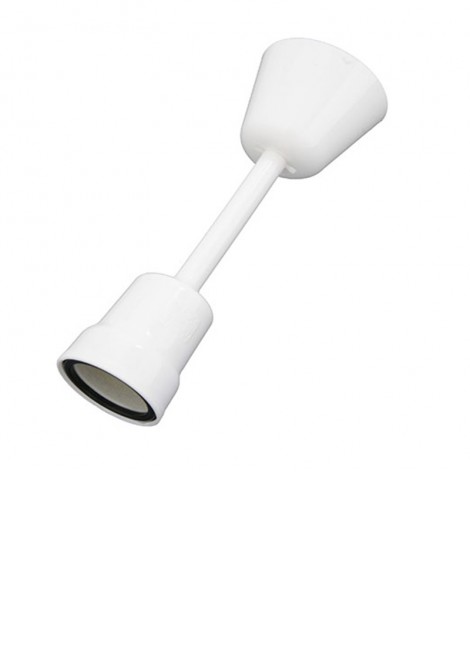 (Preview 1) Ντουί λαμπτήρων Ε27 πορσελάνης λευκό με ροζέτα 20cm