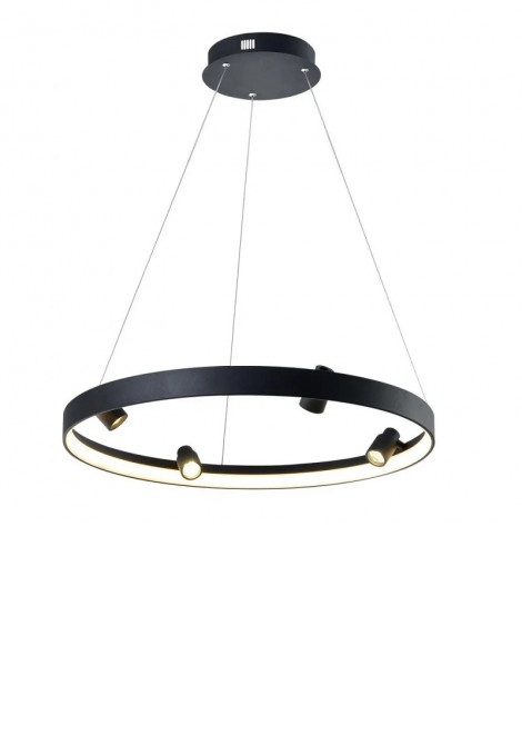 (Preview 1) Φωτιστικό κρεμαστό μεταλλικό μαύρο Led 40W 3000K Denis VIOKEF