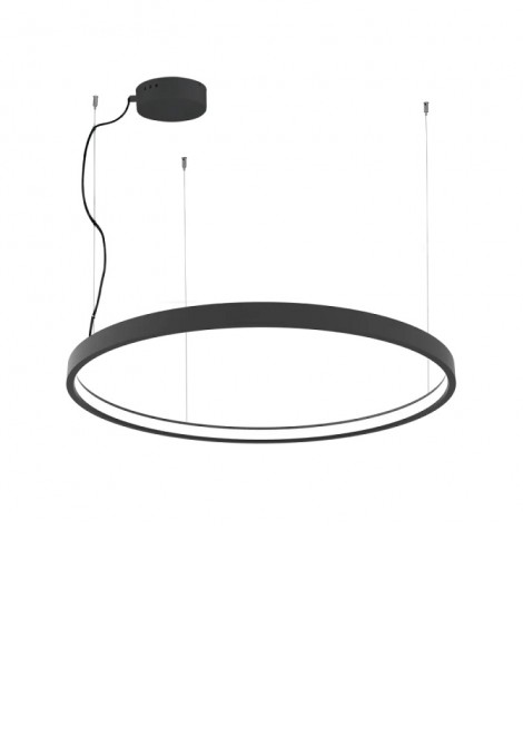 (Preview 1) Φωτιστικό κρεμαστό μεταλλικό μαύρο Led 63W 3000K Verdi VIOKEF