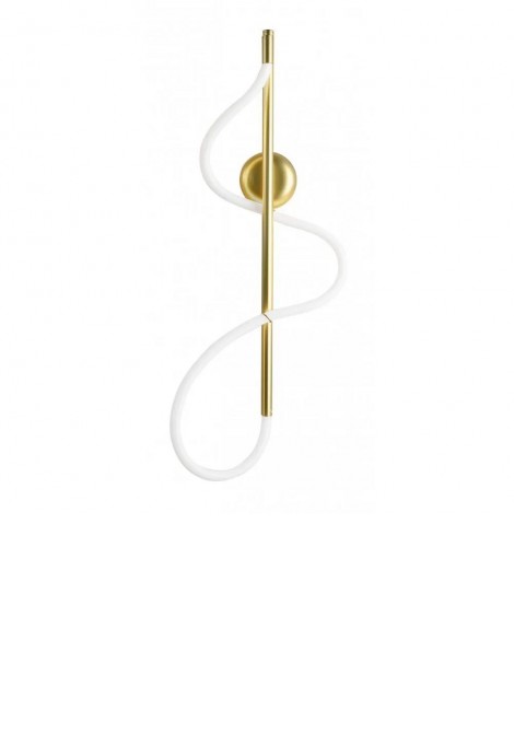 (Preview 1) Απλίκα τοίχου stell & σιλικόνη χρυσή Led 30W 3000K Annete VIOKEF