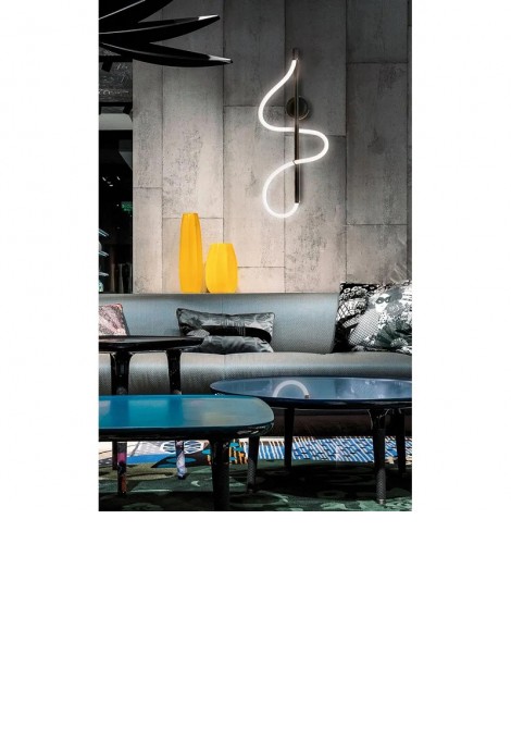 (Preview 3) Απλίκα τοίχου stell & σιλικόνη χρυσή Led 30W 3000K Annete VIOKEF