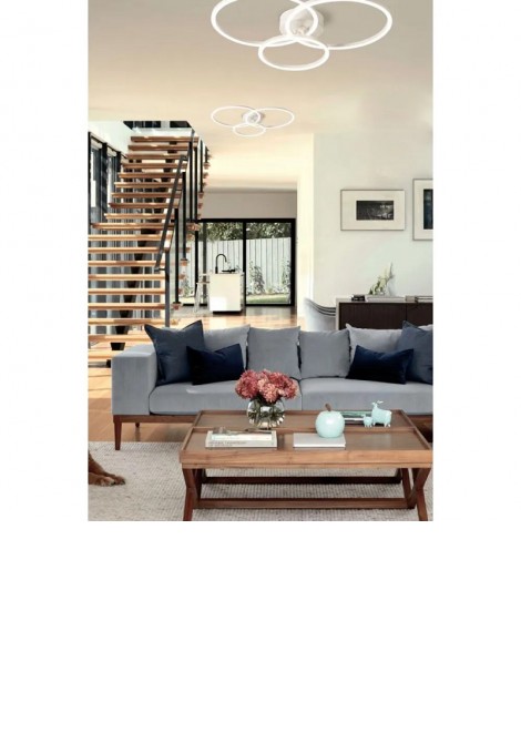 (Preview 3) Πλαφονιέρα οροφής μεταλλική λευκή Led 27W 3000K Nola VIOKEF