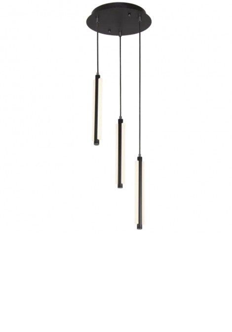 (Preview 1) Φωτιστικό κρεμαστό μεταλλικό μαύρο Led 40W 3000K Nick VIOKEF