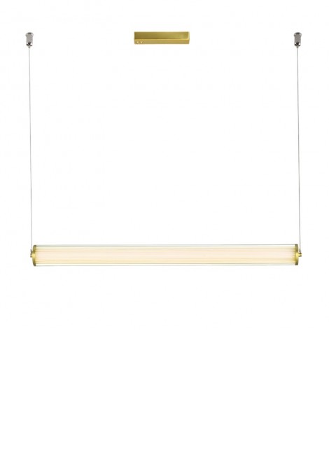 (Preview 1) Φωτιστικό κρεμαστό ράγα από γυαλί σε χρυσό ματ Led 45W 3000K Frida VIOKEF