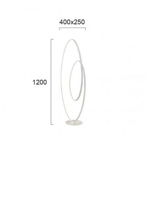 (Preview 2) Φωτιστικό δαπέδου μεταλλικό λευκό Led 32W 3000K Cozi VIOKEF