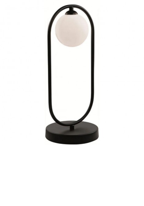 (Preview 1) Πορτατίφ μεταλλικό μαύρο με οπάλ γυαλί G9 Fancy VIOKEF