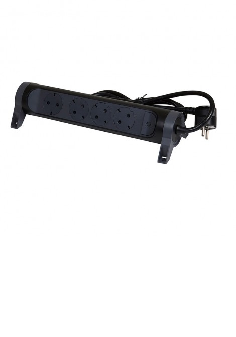 (Preview 1) Πολύπριζο 4 θέσεων μαύρο με διακόπτη & καλώδιο 1.5μ LEGRAND