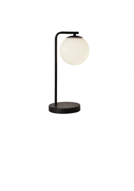 (Preview 1) Πορτατίφ μεταλλικό μαύρο με οπάλ γυαλί E14 Anouk VIOKEF