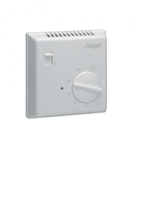 (Preview 1) Θερμοστάτης μηχανικός με διακόπτη και ενδ. λυχνία HAGER