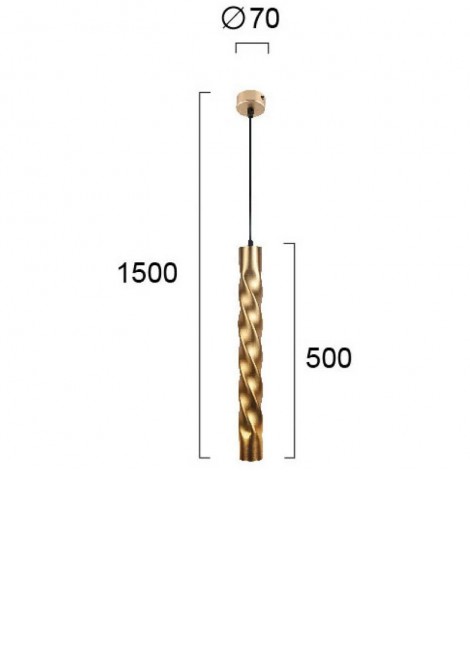 (Preview 2) Φωτιστικό κρεμαστό αλουμίνιο μαύρο GU10 Marley VIOKEF