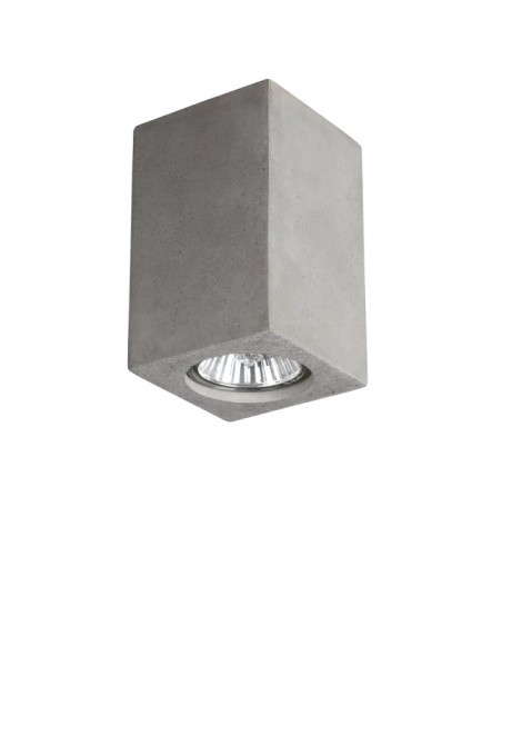 (Preview 1) Γύψινο σποτ οροφής τετράγωνο γκρι 70x70 GU10 Phenix VIOKEF