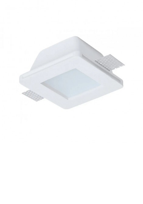 (Preview 1) Γύψινο σποτ οροφής τετράγωνο χωνευτό λευκό 120x120 GU10 Dalton VIOKEF