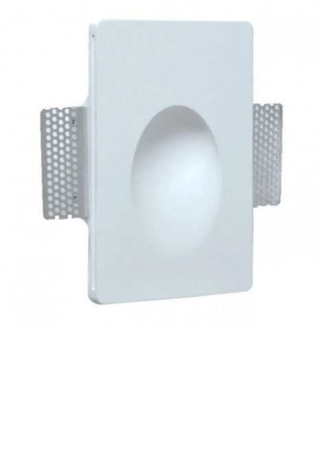 (Preview 1) Γύψινη απλίκα τοίχου χωνευτή λευκή H180 Led 1W 3000K Aster VIOKEF