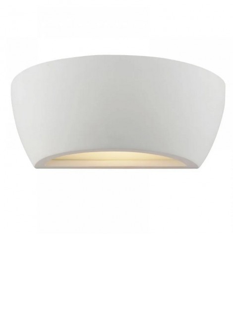 (Preview 1) Γύψινη απλίκα τοίχου οβάλ λευκή E27 Ceramic VIOKEF