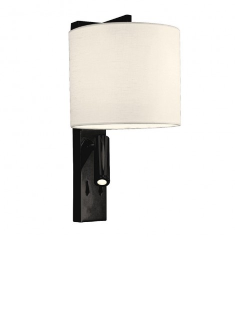 (Preview 1) Απλίκα τοίχου μεταλλική μαύρη Ε27+Led 3W Mayor VIOKEF