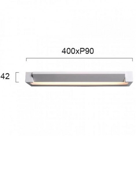 (Preview 2) Απλίκα τοίχου μεταλλική λευκή Led 12W Valse VIOKEF