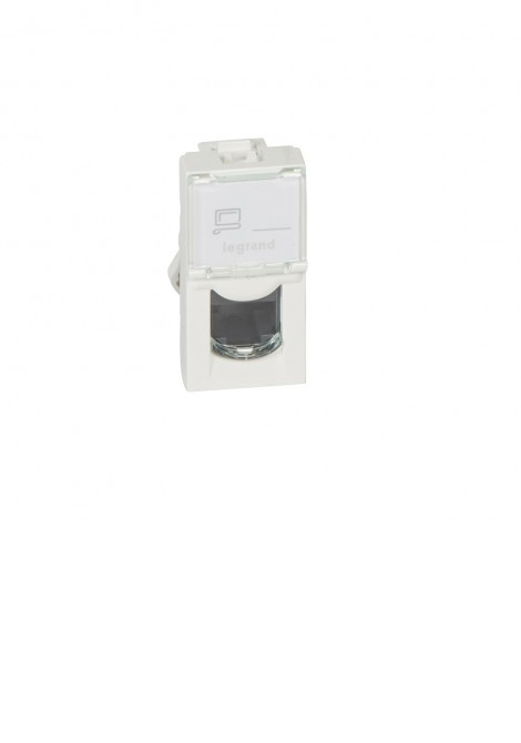 (Preview 1) Mosaic πρίζα RJ45 UTP κατ. 5e 1 στ. λευκή LEGRAND
