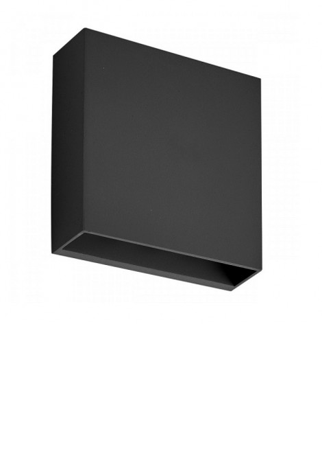 (Preview 1) Απλίκα τοίχου πλαστική μαύρη Up-Down Led 6W IP65 SPOTLIGHT