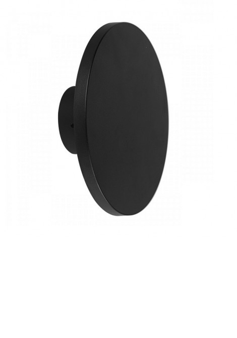 (Preview 1) Απλίκα τοίχου στρογγυλή πλαστική μαύρη Led 8W IP65 SPOTLIGHT