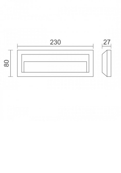 (Preview 2) Απλίκα τοίχου μαύρη Led 2W IP65 SPOTLIGHT