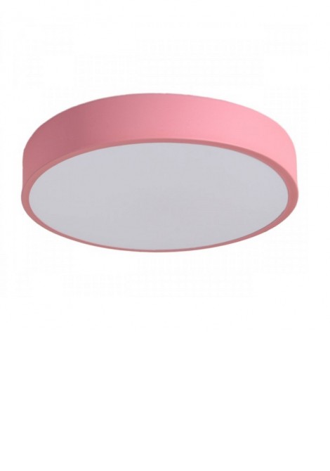 (Preview 1) Πλαφονιέρα οροφής μεταλλική ανοιχτό κόκκινο Led CCT 28W 3000K-4000K-6000K SPOTLIGHT