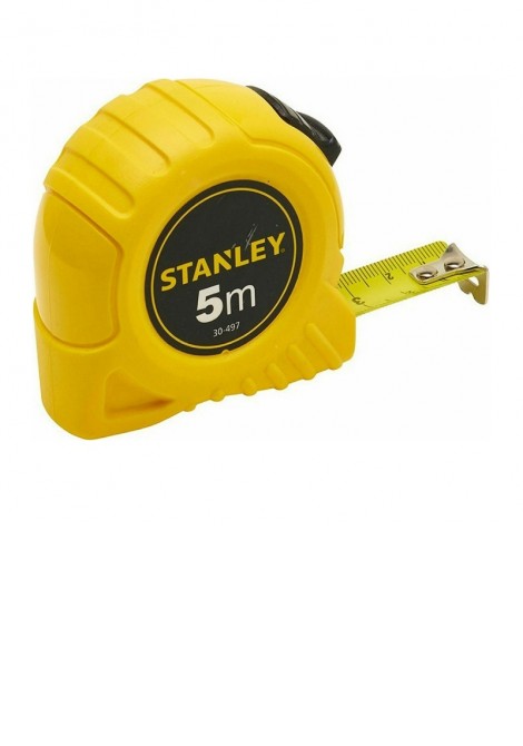(Preview 1) Μέτρο πλαστικό κίτρινο με λάμα 19mm-5m STANLEY