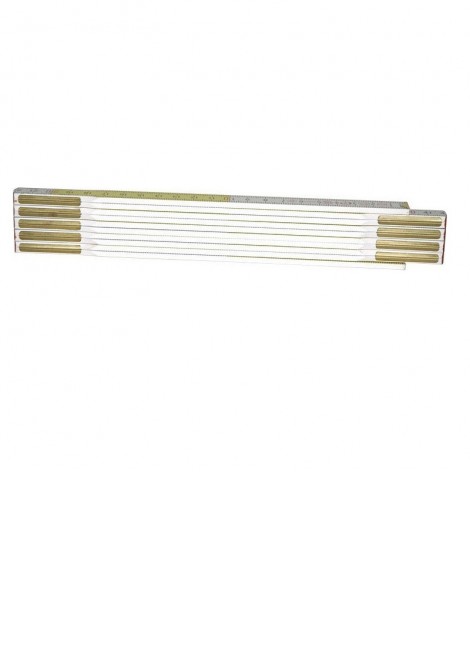 (Preview 1) Μέτρο ξύλινο σπαστό άσπρο-κίτρινο 2m STANLEY