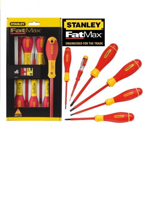 (Preview 1) Κατσαβίδια Fatmax με μόνωση 1000V VDE σετ 6τεμ. STANLEY