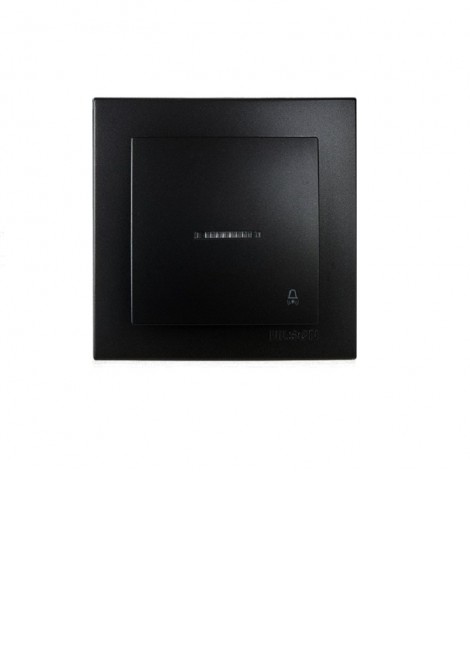 (Preview 1) Nilson Μπουτόν κουδουνιού με ενδεικτική λυχνία μαύρο ματ GEYER