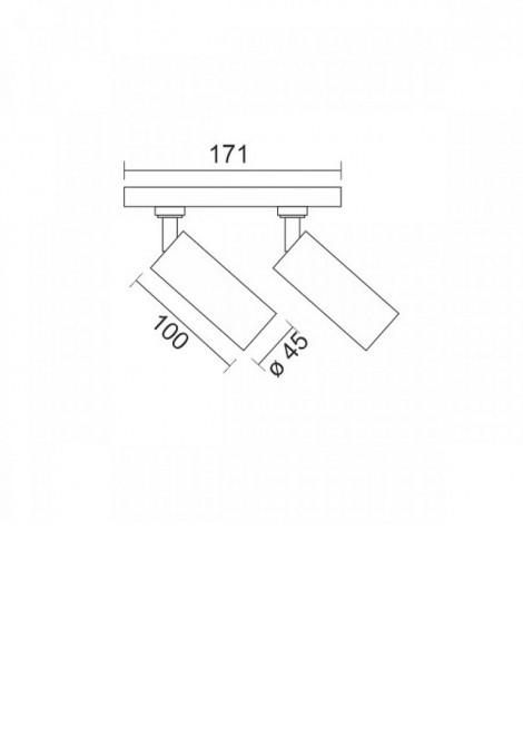 (Preview 2) Σποτ μαγνητικής ράγας διπλό λευκό 20W 48V 4000K SPOTLIGHT