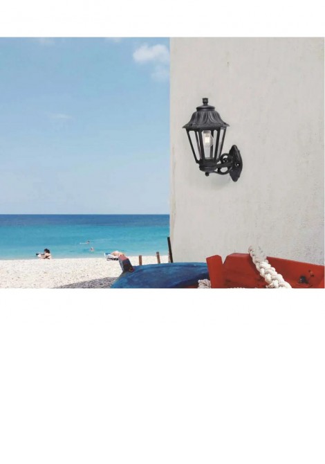 (Preview 2) Φωτιστικό φανάρι εξωτερικού χώρου μαύρο E27 IP55 FUMAGALLI