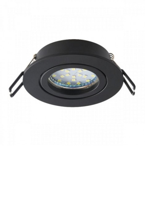 (Preview 1) Σποτ χωνευτό οροφής σπαστό GU10 μαύρο IP44 SPOTLIGHT