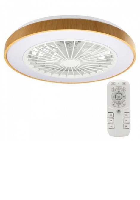 (Preview 1) Ανεμιστήρας οροφής με φωτισμό Led 40W CCT ξύλο SPOTLIGHT