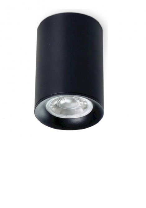 (Preview 1) Σποτ επίτοιχο στρογγυλό μαύρο D65 GU10 GEYER