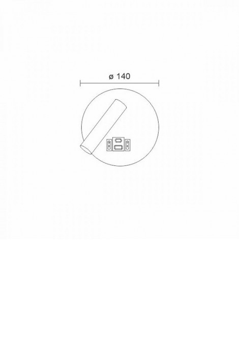 (Preview 2) Απλίκα κρεβατιού Led ρυθμιζόμενη λευκή 3W+6W 3000K SPOTLIGHT