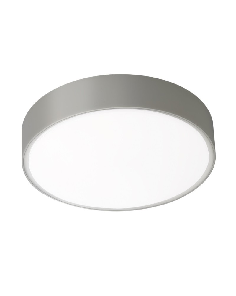 Πλαφονιέρα πλαστική Ασημί D300 donousa led IP65 VIOKEF