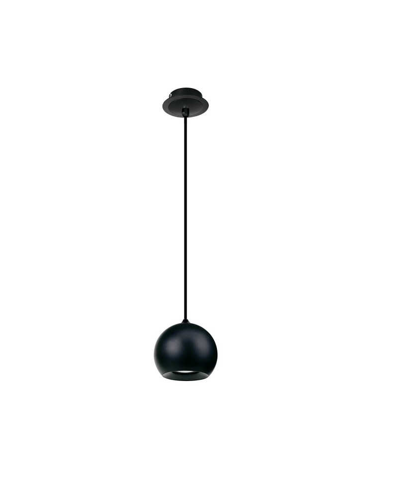 Μονόφωτο κρεμαστό μεταλλικό μαύρο ball GU10 VIOKEF 