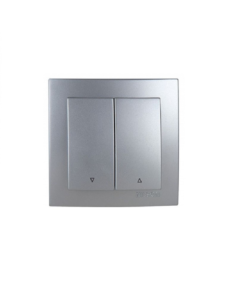 Nilson Μπουτόν ρολλών ασημί GEYER