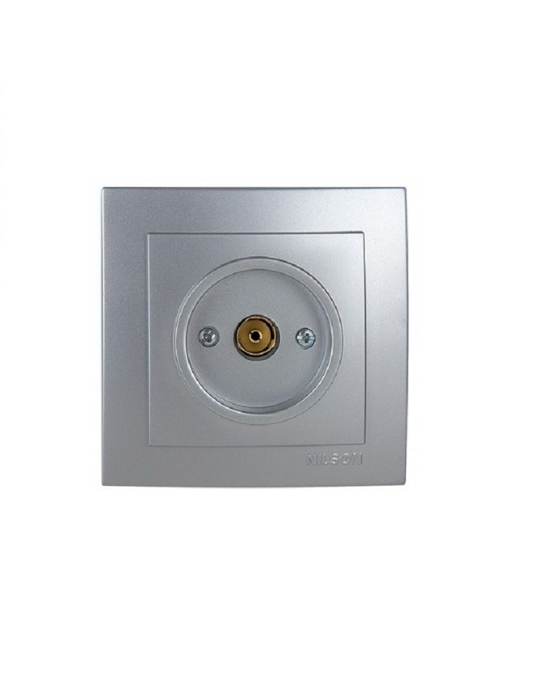 Nilson Πρίζα TV διελεύσεως ασημί GEYER