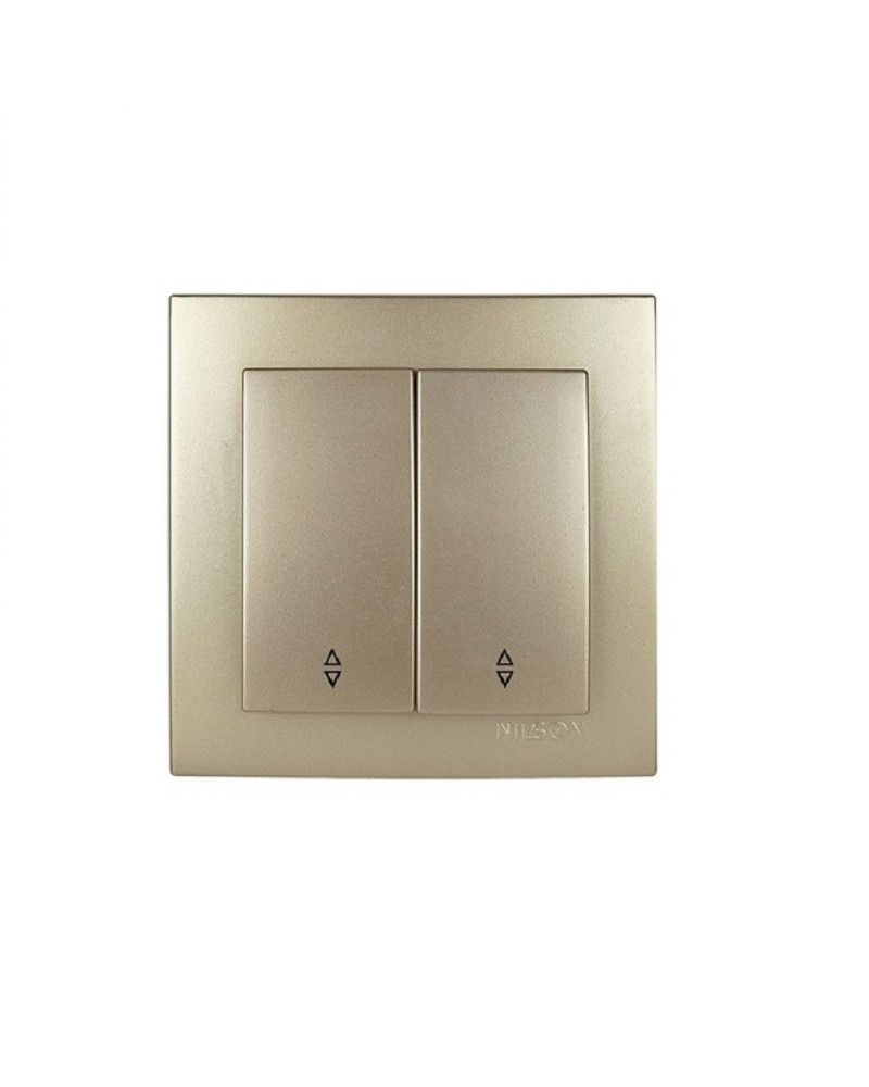 Nilson Διακόπτης διπλός αλέ ρετούρ σατινέ GEYER